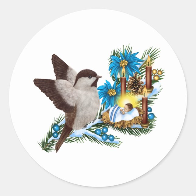 Adesivo Bebê de Natal Religioso Jesus Sticker (Frente)