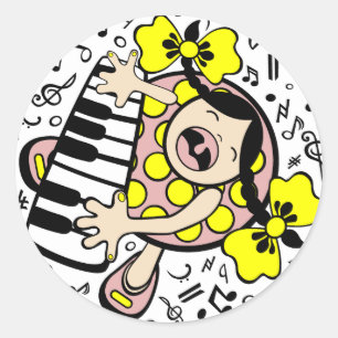 Adesivo bebê do piano
