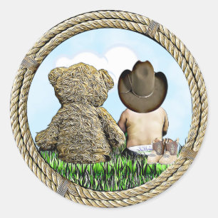 Adesivo Bebé do vaqueiro e do urso de ursinho