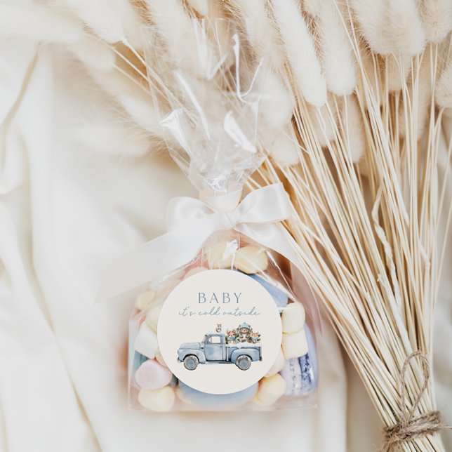 Adesivo Bebê É Frio Fora do Chá de fraldas da Floresta do  (Criador carregado)