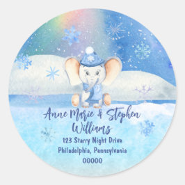 Adesivo Bebê É Frio Fora do Chá de fraldas Elefante