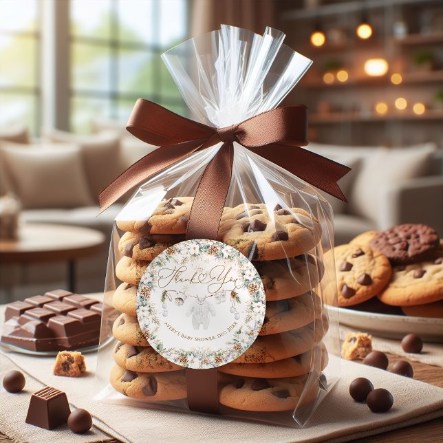 Adesivo Bebê É Frio Fora Do Chá de fraldas Mais Próximo (Criador carregado)