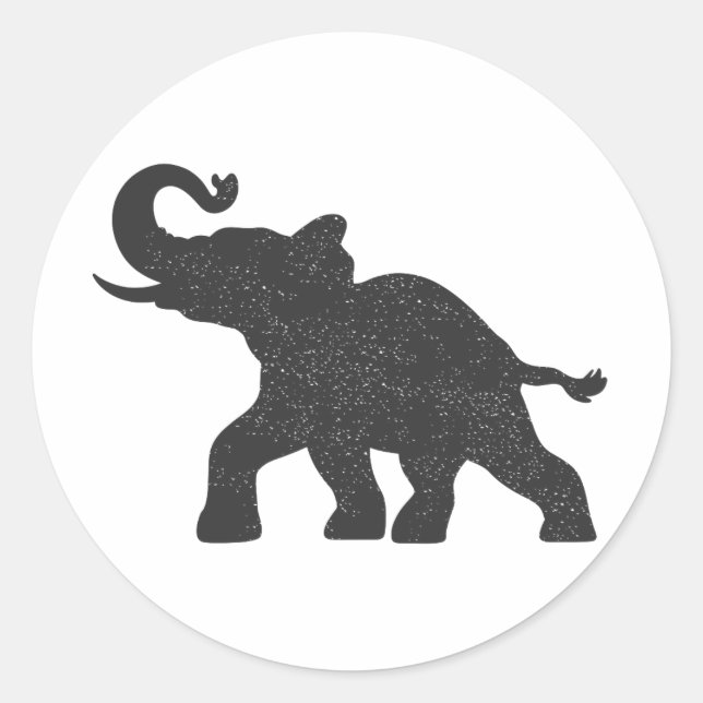 Adesivo Bebê Elefante com silhueta (Frente)