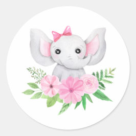 Adesivo Bebê Elefante, Primeiro Aniversário, Chá de fralda