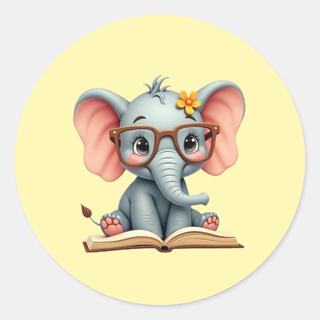 Adesivo Bebê Elefante Sábio (Frente)