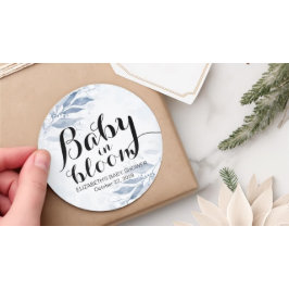 Adesivo Bebê em Bloom / Botão Pinback do Chá de fraldas Mo