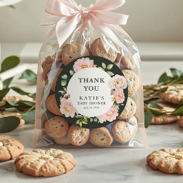 Adesivo Bebê em Bloom Cor de Água Rosa Chá de fraldas Flor