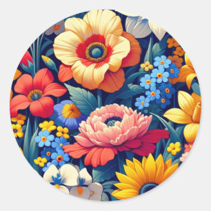 Adesivo Bebê em Bloomi Vinha Floral Chá de fraldas de Folh