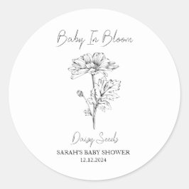 Adesivo Bebê Em Bloomy l Daisy Seeds Chá de fraldas