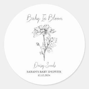 Adesivo Bebê Em Bloomy l Daisy Seeds Chá de fraldas