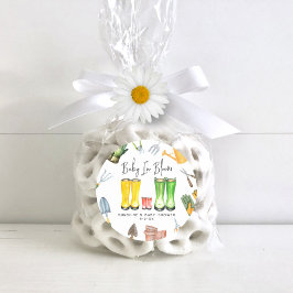 Adesivo Bebê Em Chuva Vermelha Bloom Bota Chá de fraldas D