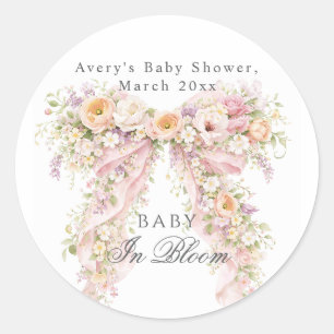 Adesivo Bebê em flor Arco Floral Menina Chá de Bebê