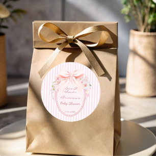 Adesivo Bebê em flor favor de chuveiro de bebê arco-íris r