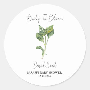 Adesivo Bebê Em Sangue l Basil Seeds Chá de fraldas