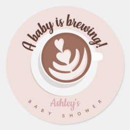 Adesivo Bebê está criando café Brunch Chá de fraldas Sprin