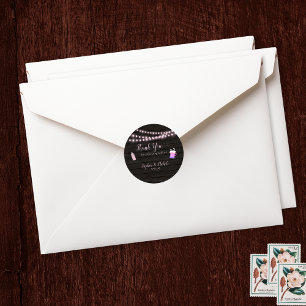 Adesivo Bebê Está Fazendo Chá de fraldas Rosa Obrigado