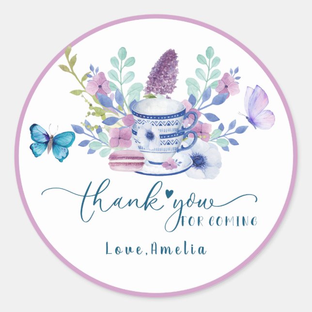 Adesivo Bebê está preparando Chá de fraldas para festa de  (Frente)