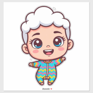 Adesivo Bebê Feliz Desenho Animado
