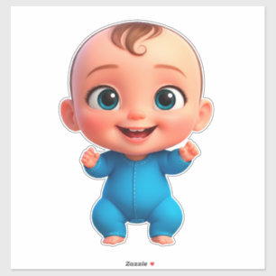 Adesivo Bebê Feliz Desenho Animado