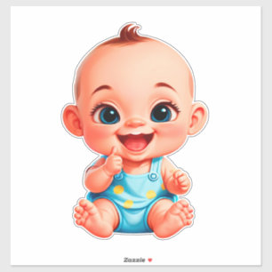 Adesivo Bebê Feliz Desenho Animado