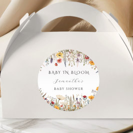 Adesivo Bebê Floral Branco doce em Chá de Sangue