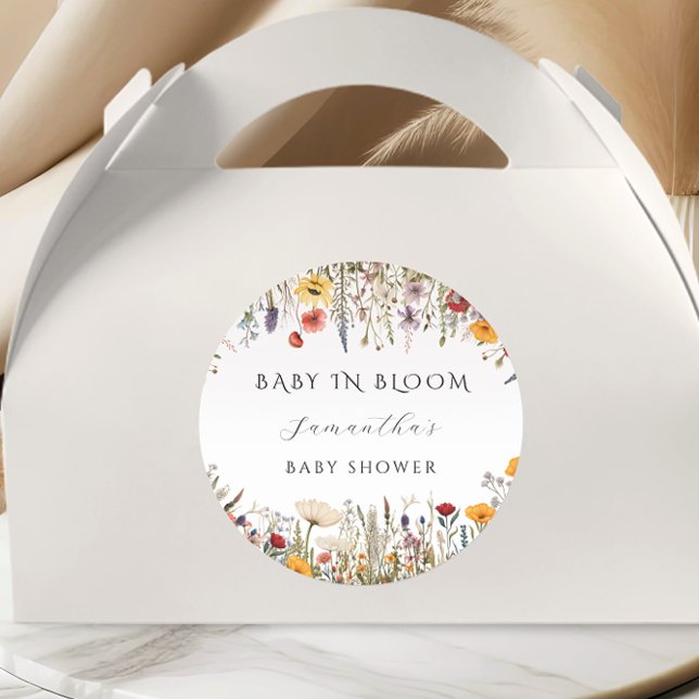 Adesivo Bebê Floral Branco doce em Chá de Sangue (Criador carregado)