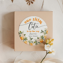 Adesivo Bebê fofo a caminho chá de bebê