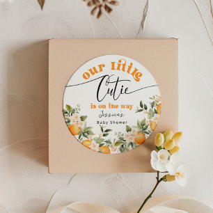 Adesivo Bebê fofo a caminho chá de bebê