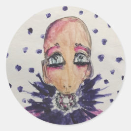 Adesivo Bebê glamouroso em violeta