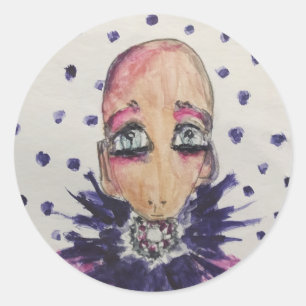 Adesivo Bebê glamouroso em violeta