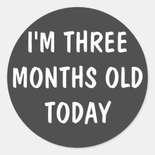 Adesivo Bebê idoso de três meses