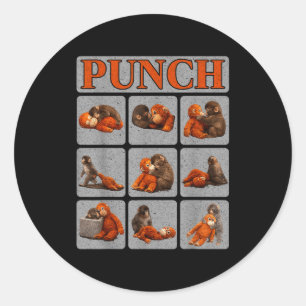 Adesivo Bebê macaco fofo chamado camisa de punch macaco pu