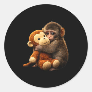 Adesivo Bebê macaco soco pelúcia macaco fofo soco pelúcia