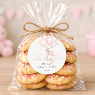 Adesivo Bebê Menina Ursinho Balões Baby Chá de Bebê