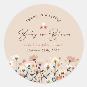 Adesivo Bebê no Bloom Boho Chic Floral Party Chá