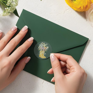 Adesivo Bebê no Bloom Floral Yellow Rain Boot Obrigado