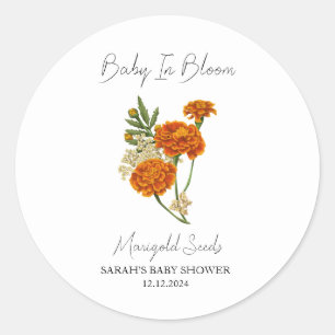 Adesivo Bebê No Bloom L Marigold Seeds Chá de fraldas