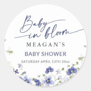 Adesivo Bebê No Bloomb Primavera Wildflower Chá de fraldas