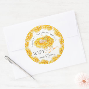 Adesivo Bebê no Bloomcolor Amarelo a favor do chá de frald