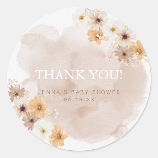 Adesivo Bebê no Chá de fraldas de Sangue Obrigado Sticker