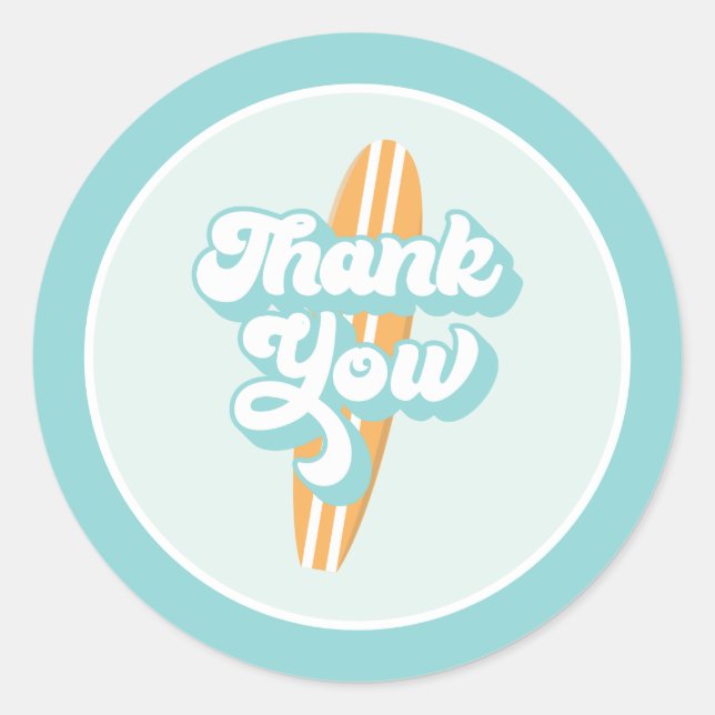 Adesivo Bebê no Conselho Surf Praia Chá de fraldas Clássic (Frente)