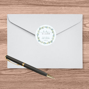 Adesivo Bebê no Favor do Chá de fraldas Bloom