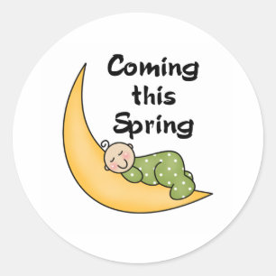 Adesivo Bebê no primavera da lua