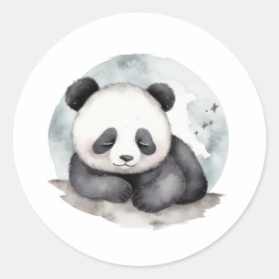 Adesivo Bebê-Panda De Cores Aquáticas Adoráveis