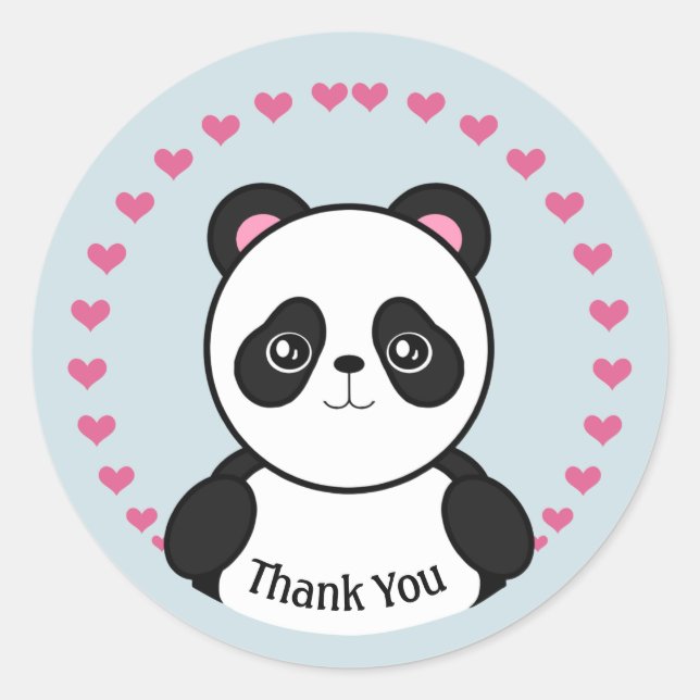Adesivo Bebê Panda Obrigado Pinheiros (Frente)