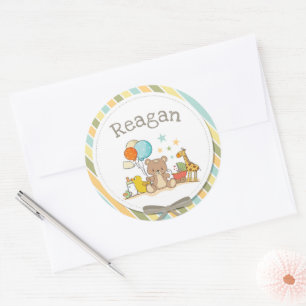 Adesivo Bebê Personalizado Ursa Girafa - Borracha Ducky