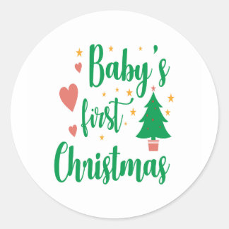 Adesivo Bebê primeiro Natal