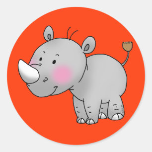 Adesivo bebê rhino fofo