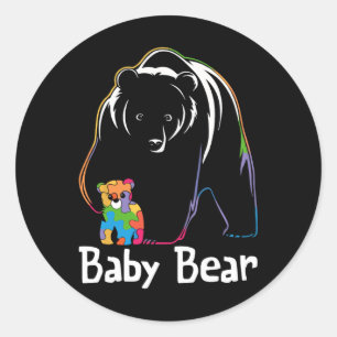 Adesivo Bebê Urso Autista Consciência Autismo Consciência