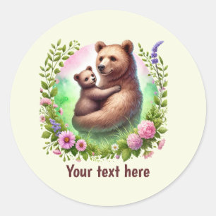 Adesivo Bebê urso Cute Momma personalizável